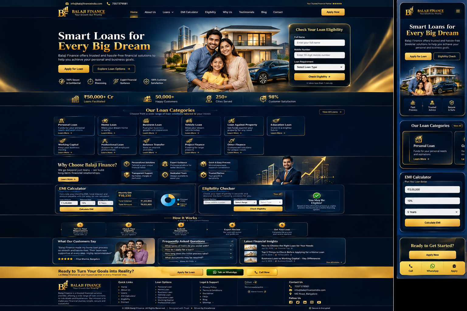 Premium Balaji Finance digital experience